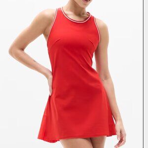 NWT Athleta Match Point pleated tennis dress sz XL red